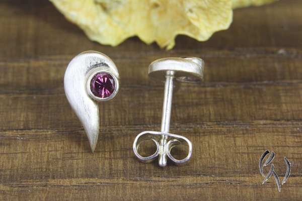 Ohrstecker Niyaha, Silber 925/- mit pink Turmalin