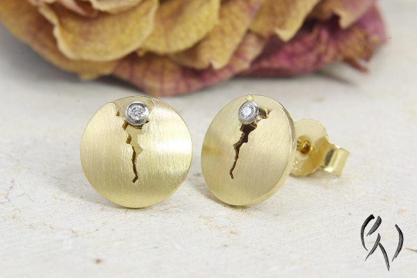 Ohrstecker Kya, Gold 750/- mit Brillant