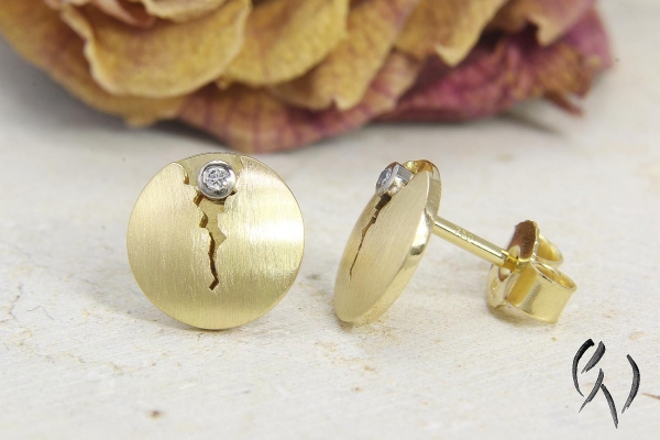 Ohrstecker Kya, Gold 750/- mit Brillant