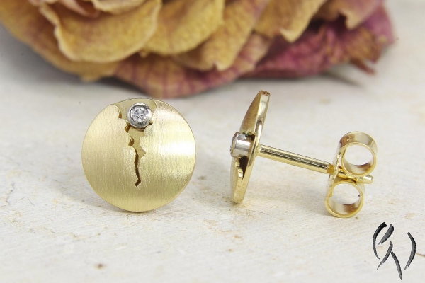 Ohrstecker Kya, Gold 750/- mit Brillant