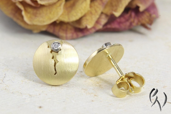 Ohrstecker Kya, Gold 750/- mit Brillant