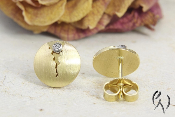 Ohrstecker Kya, Gold 750/- mit Brillant