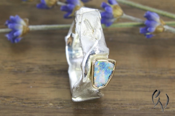 Ring Ingarö, Silber 925/- mit Opal