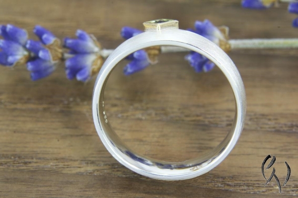 Ring Naoki, Silber 925/- mit grünem Turmalin