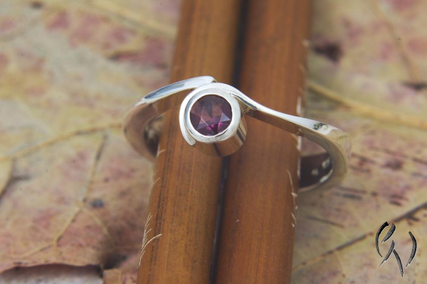 Ring Laini, Silber 925/- mit pinkfarbenem Turmalin