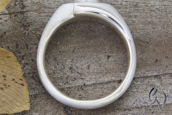 Ring Jumana, Silber 925/- mit Süßwasserperle, teilvergoldet