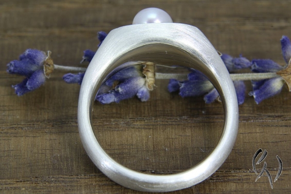 Ring Jumana, Silber 925/- mit Süßwasserperle